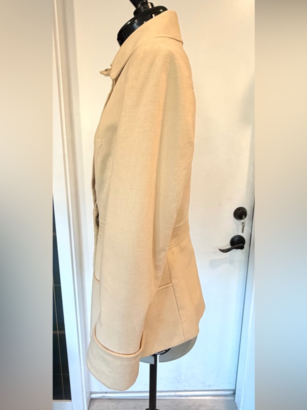 Carlisle Cotton&Cashmere Jacket, stitching details, cuffs,silver hardware,6, EUC - Picture 8 of 14